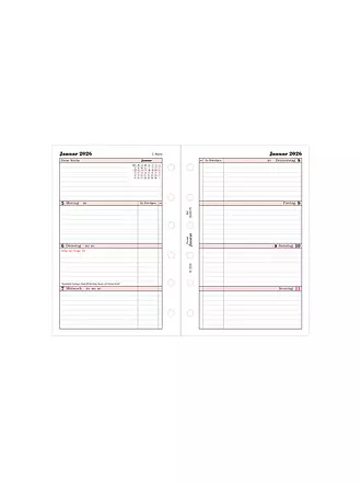 FILOFAX | Recharge d'agenda Professional Pocket Semaine Allemand 2026 | 